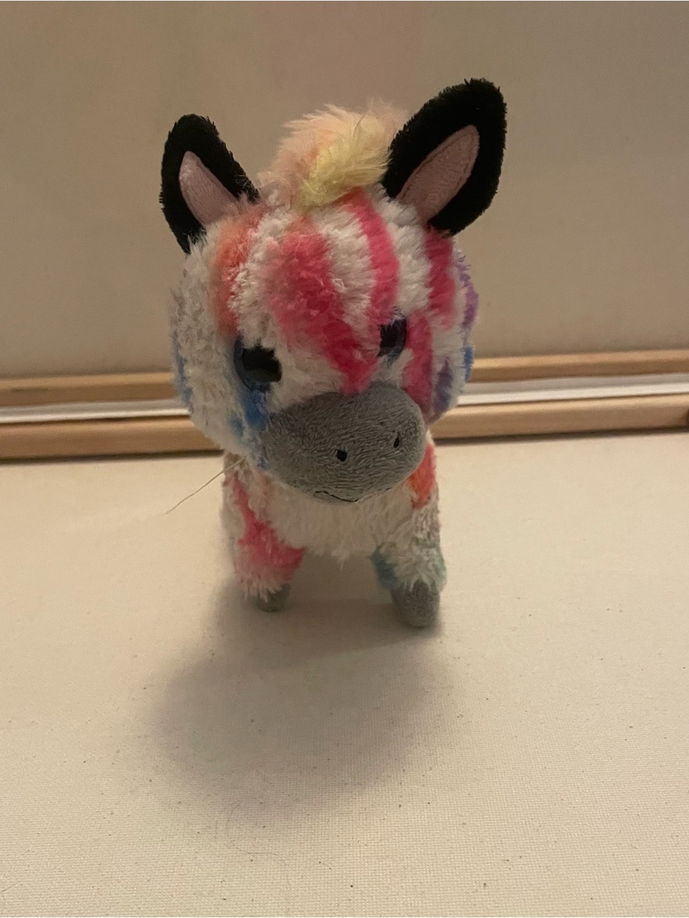 KIid Connection 6" Mini Walking Rainbow Plush Zebra with Sounds